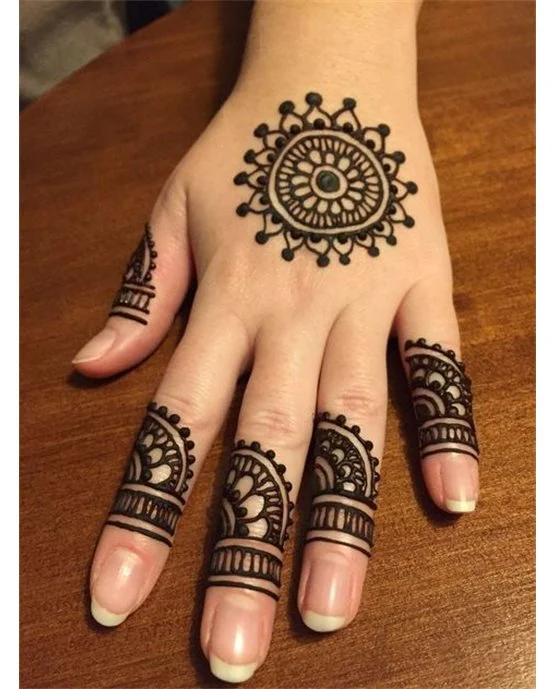 Cultural Arrow Back Hand Mehndi Design Harmony